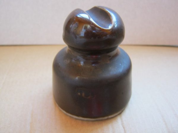 vintage brown porcelain insulator for sale