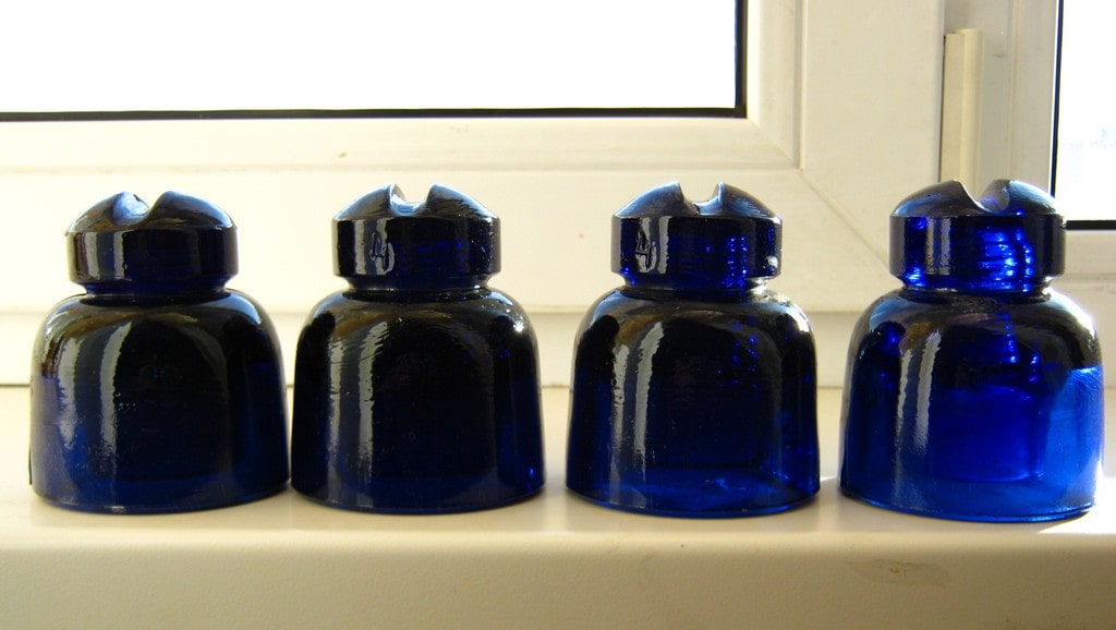 cobalt blue glass insulators